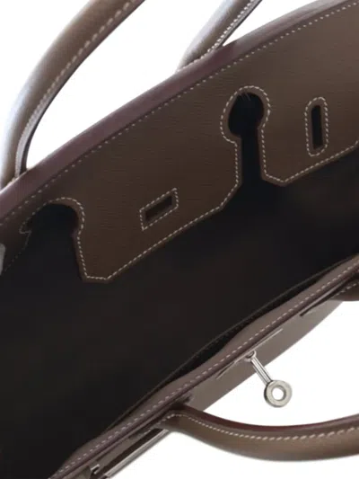 Pre-owned Hermes 2021 Epsom Birkin Sellier 30 Handbag In Brown