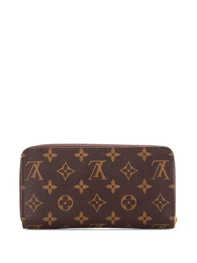 Pre-owned Louis Vuitton Zippy Wallet Monogram Canvas Small Wallets In Brown
