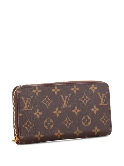 Pre-owned Louis Vuitton Zippy Wallet Monogram Canvas Small Wallets In Brown