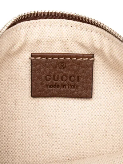 Pre-owned Gucci 2000-2015 Gg Canvas Wristlet Pouch In Brown