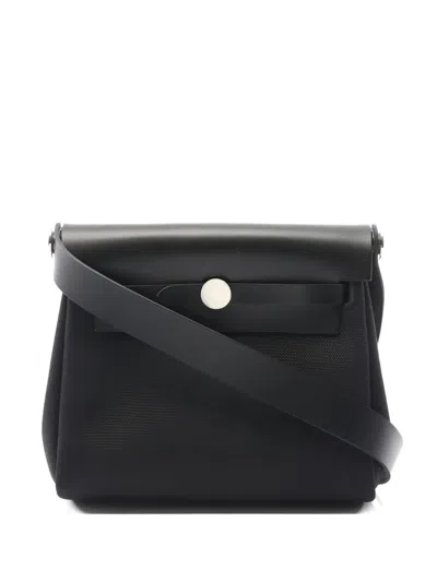 Pre-owned Hermes Herbag Zip 20 Crossbody Bag In Black