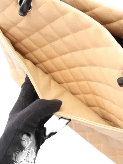 Pre-owned Chanel 2004 Cambon Quilted Shoulder Bag In Neutral
