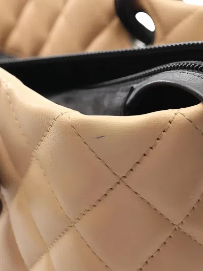 Pre-owned Chanel 2004 Cambon Quilted Shoulder Bag In Neutral
