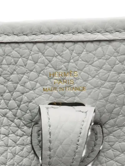 Pre-owned Hermes 2024 Evelyne Tpm Perforated Shoulder Bag In Gray