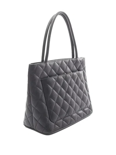 Pre-owned Chanel 2000-2002s Reissue Caviar-leather Tote Bag In Black