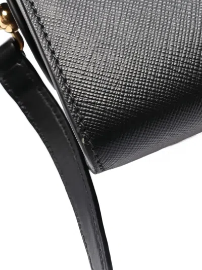 Pre-owned Prada 2010 Saffiano Soft Shoulder Bag In Black