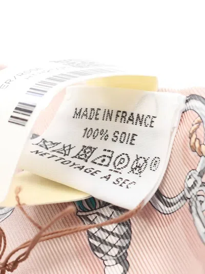 Pre-owned Hermes 2020s C'est La Fete Silk Scarf In Blue