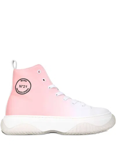 N°21 Logo-patch Sneakers In Pink