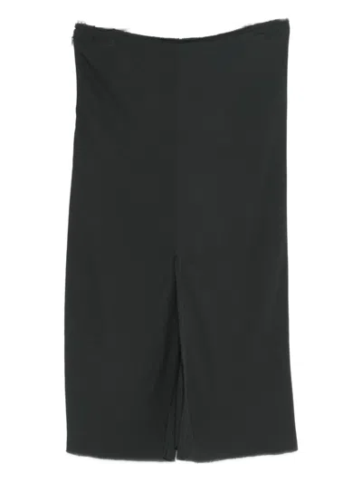 Ami Alexandre Mattiussi Slit Skirt In Black