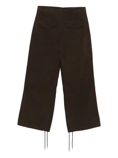 Entire Studios Drawstring Cargo Trousers In Brown