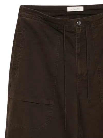 Entire Studios Drawstring Cargo Trousers In Brown
