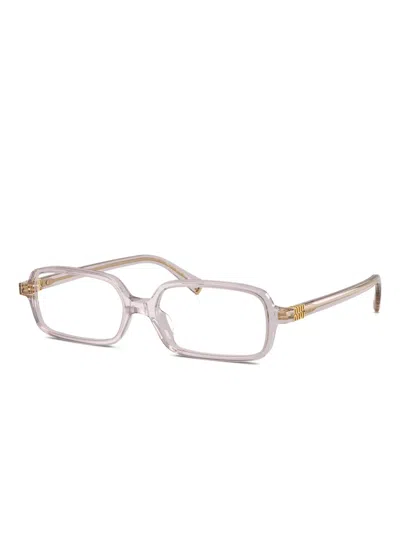 Miu Miu Full-frame Plain Mirror In Pink