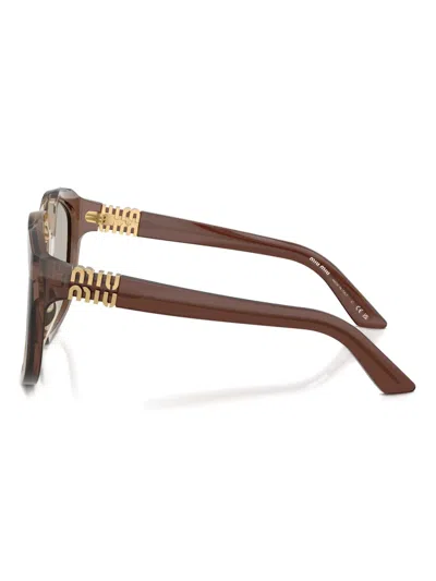 Miu Miu Woman Sunglass Mu A07s In Brown