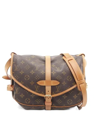 Pre-owned Louis Vuitton 2000 Saumur 30 Monogram Shoulder Bag In Brown