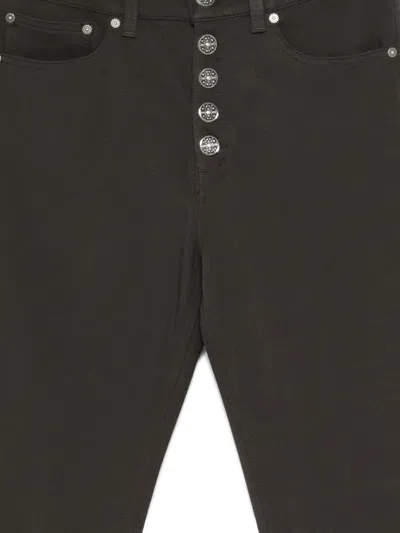 Dondup Button Trousers In Brown