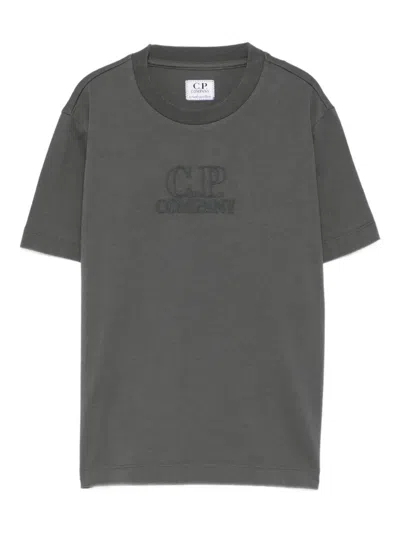 C.p. Company Logo T-shirt In Gray