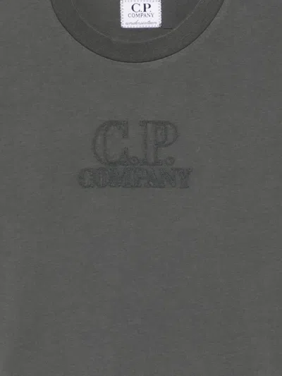 C.p. Company Logo T-shirt In Gray