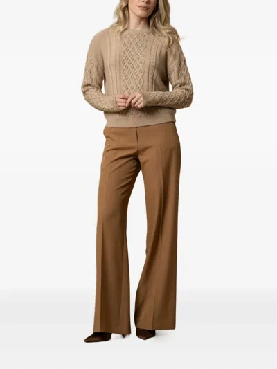 EMILIANA 绞花针织缀饰毛衣