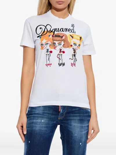 Dsquared2 Graphic-print T-shirt In White