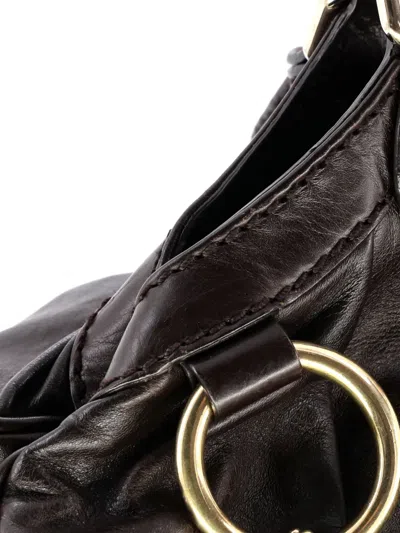 Pre-owned Gucci Sukey Leather Medium Tote Bag In Brown