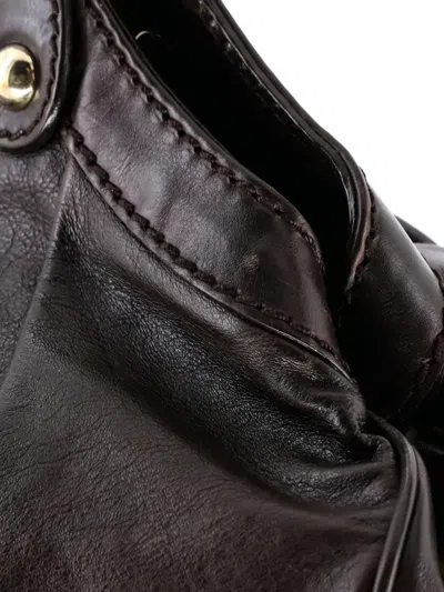 Pre-owned Gucci Sukey Leather Medium Tote Bag In Brown