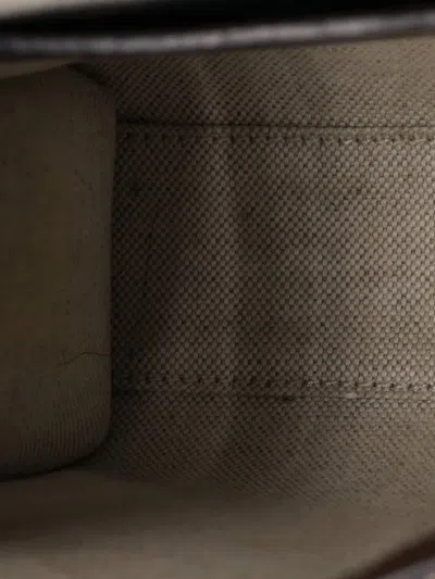 Pre-owned Gucci Vertical Tote Jumbo Gg Canvas Mini Crossbody Bag In Neutral