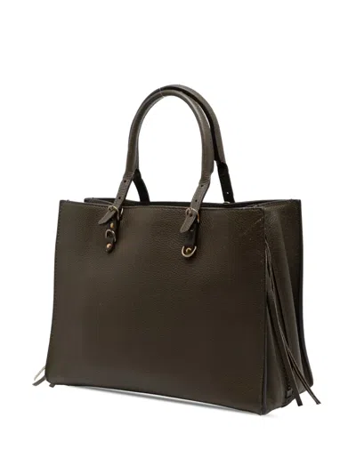 Pre-owned Balenciaga 2015 Veau Papier A6 Zip Around Satchel In Brown