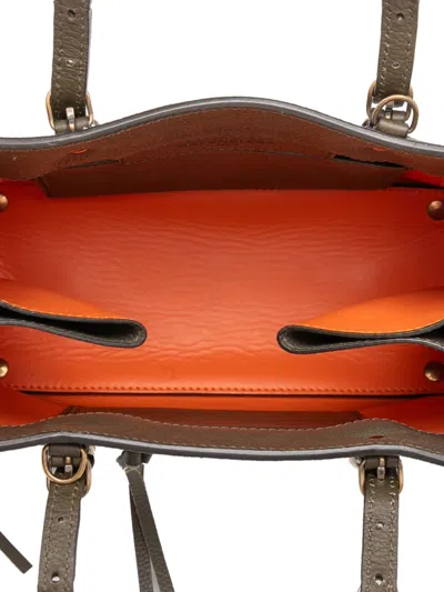 Pre-owned Balenciaga 2015 Veau Papier A6 Zip Around Satchel In Brown