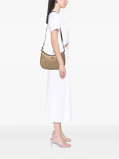 Pre-owned Gucci 2000-2015 Gg Canvas Crossbody Bag In Brown