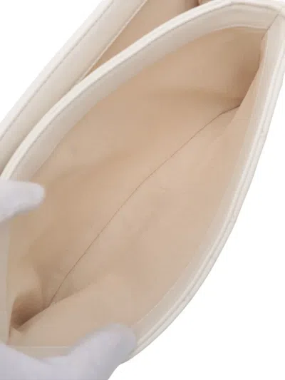 Pre-owned Chanel 2019 Small Quilted Calfskin Pearl Cc Accordion Flap Crossbody Bag In White