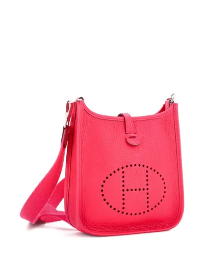 Pre-owned Hermes Evelyne Bag Gen Iii Clemence Tpm Crossbody Bag In Pink