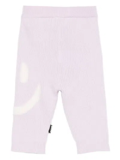 Molo Smile Ribbed Stinus Trousers In Black