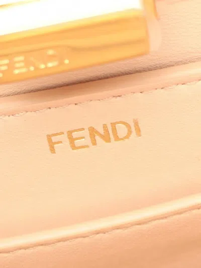 Pre-owned Fendi 2010-2025 Small Leather Selleria Peekaboo Iseeu Satchel In Pink
