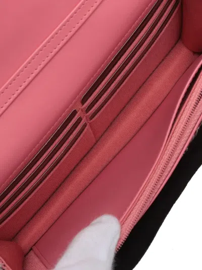 Pre-owned Chanel 2019 Reissue 2.55 Quilted Tweed Wallet On Chain Crossbody Bag In Pink