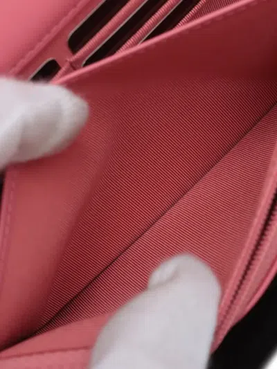 Pre-owned Chanel 2019 Reissue 2.55 Quilted Tweed Wallet On Chain Crossbody Bag In Pink