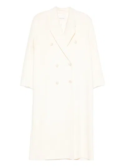 The Frankie Shop Gaia Double-breasted Coat In White