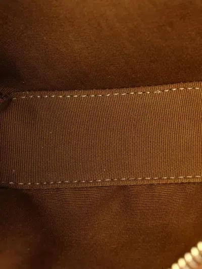 Pre-owned Celine Patapans Bag Triomphe Coated Canvas Small Shoulder Bag In Neutral