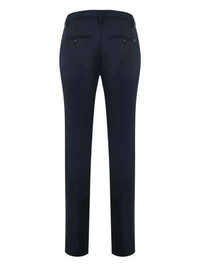 Dondup Spiritissimo Button-fastening Tapered Trousers In Blue