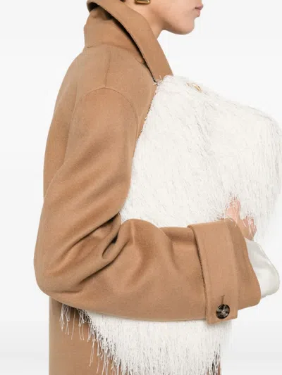 Saint Laurent Double-breasted Coat In Brown