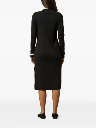 Kocca Juana Knotted Midi Dress In Black