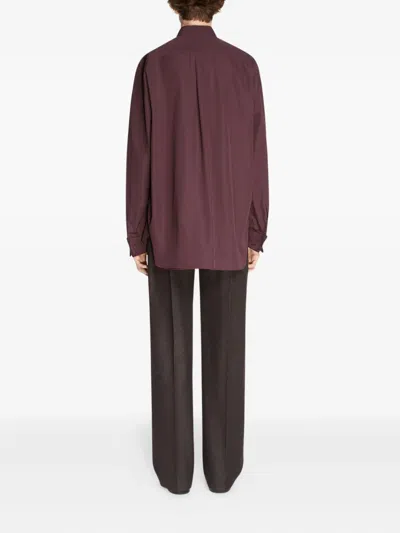 Dries Van Noten Floral-embroidered Trousers In Brown