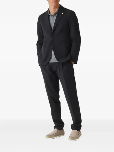 L.b.m 1911 Drawstring Pleated Trousers In Black