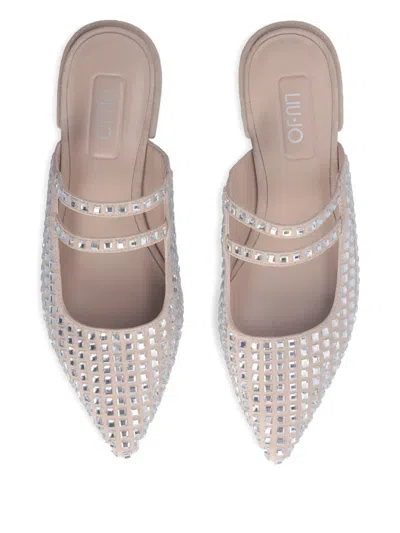 Liu •jo Pointed-toe Mules In Neutral