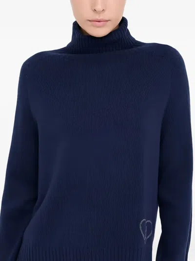 Liu •jo Turtleneck Sweater In Blue
