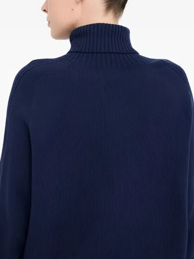 Liu •jo Turtleneck Sweater In Blue