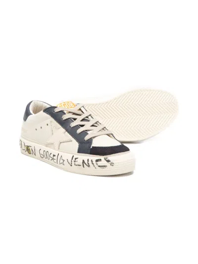 Golden Goose May With Double Toe Sneakers In Neutral