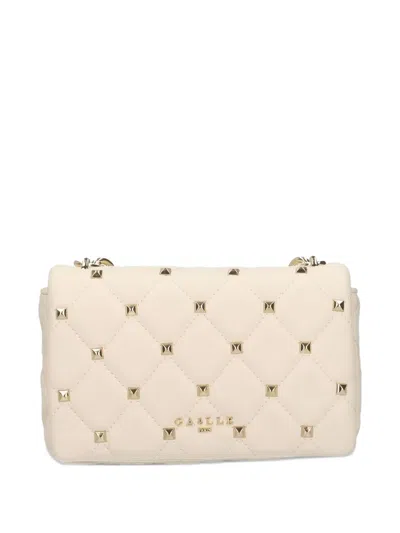 Gaëlle Mini Catena Studded Quilted Tote Bag In Neutral