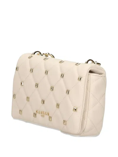 Gaëlle Mini Catena Studded Quilted Tote Bag In Neutral