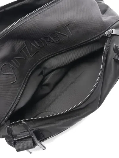 Pre-owned Saint Laurent 2020s Embroidery Belt Bag In Black