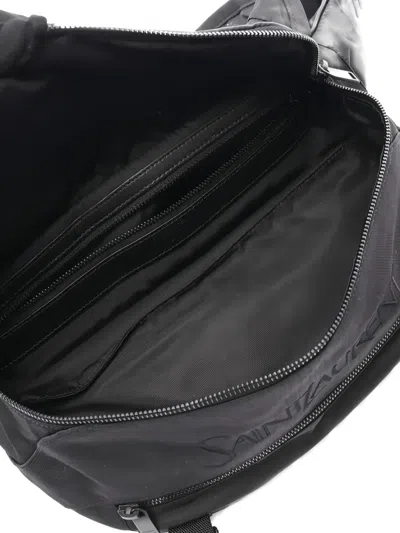 Pre-owned Saint Laurent 2020s Embroidery Belt Bag In Black